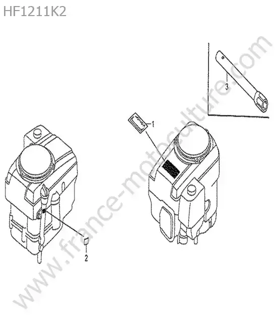 Etiquette moteur HONDA HF1211K2