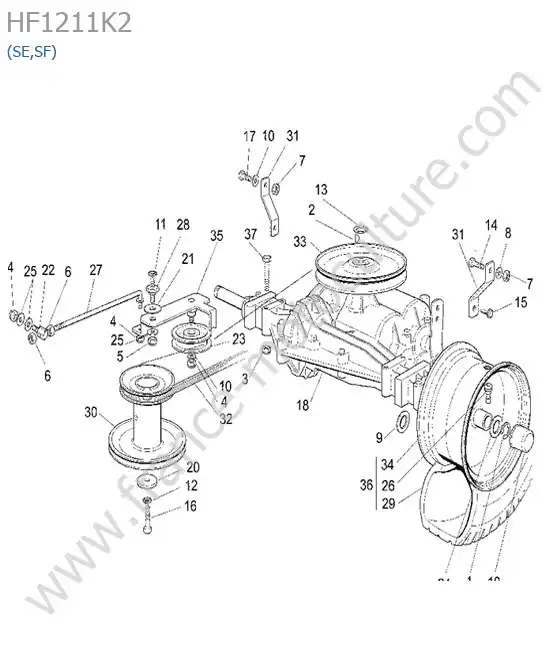 Courroie transmission (se/sf) HONDA HF1211K2