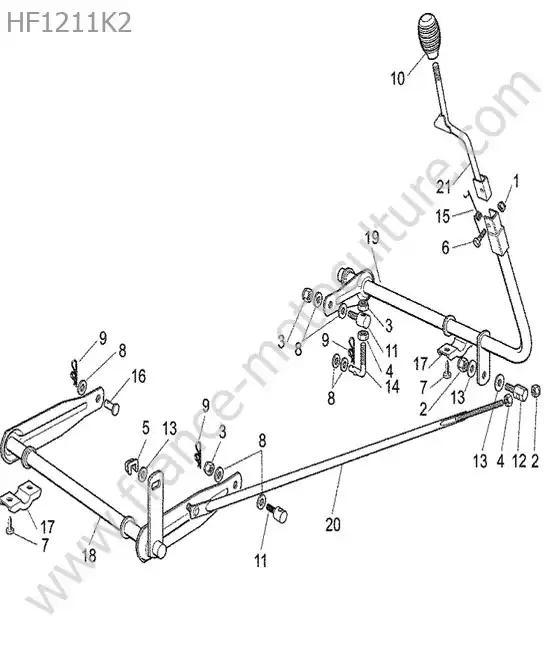 Hauteur plateau coupe HONDA HF1211K2