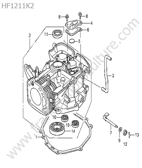 Bloc moteur HONDA HF1211K2