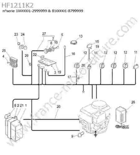 HONDA - HF1211K2 : Electricite