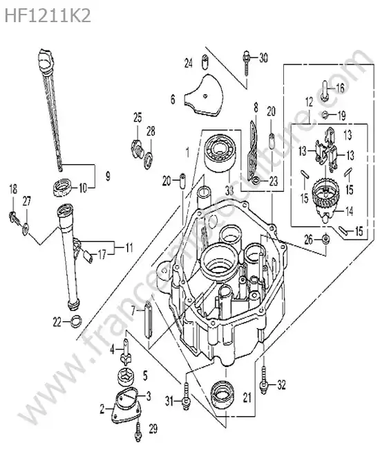 Carter bas moteur HONDA HF1211K2