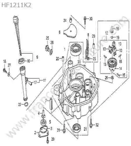 HONDA - HF1211K2 : Carter bas moteur