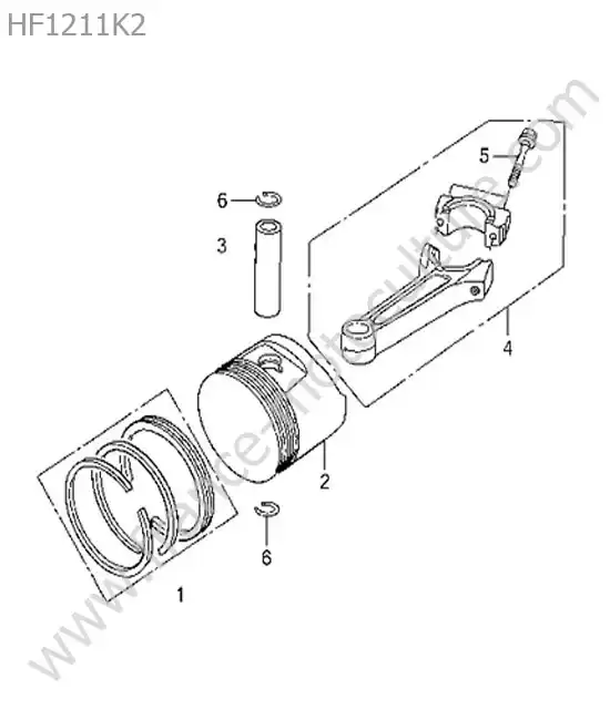 Piston-bielle HONDA HF1211K2