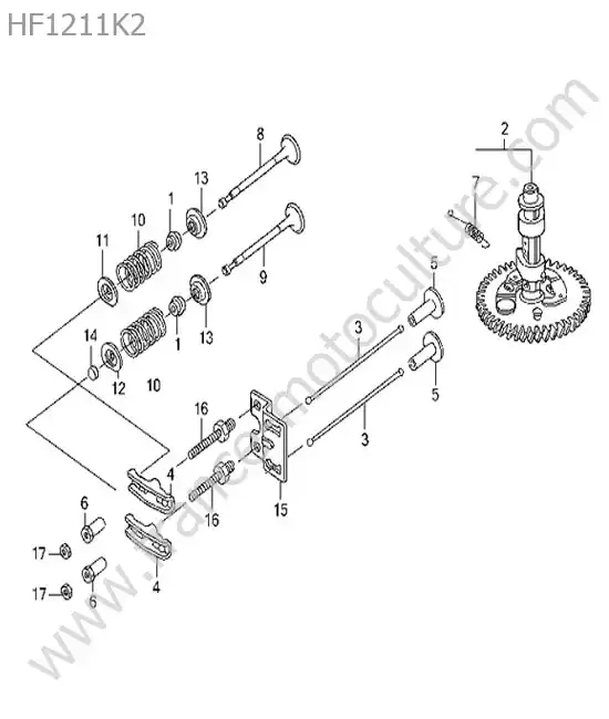 Arbre a cames HONDA HF1211K2