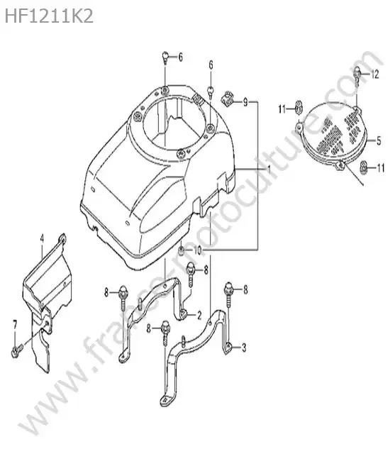 Capot moteur HONDA HF1211K2