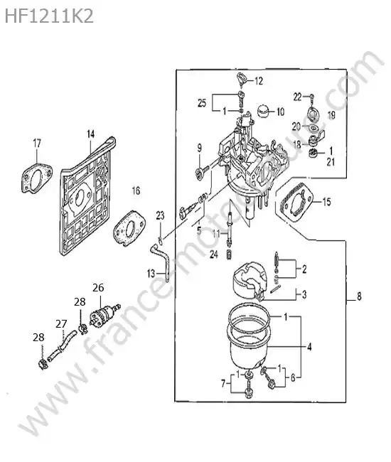 Carburateur HONDA HF1211K2