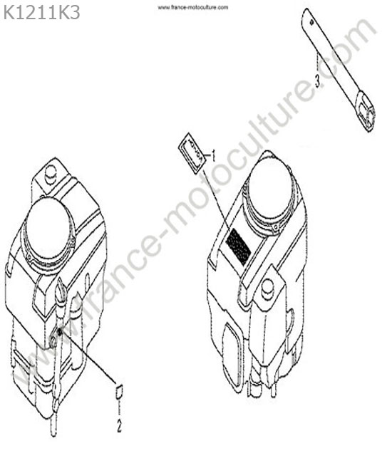 Etiquette moteur HONDA HF1211K3