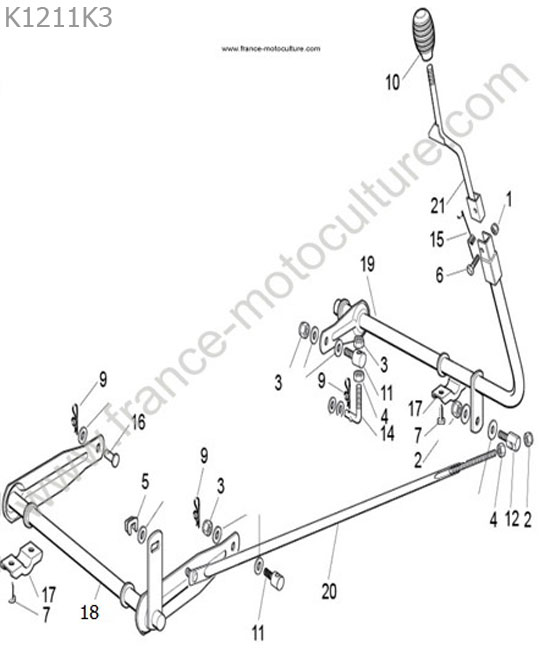 Commande relevage HONDA HF1211K3
