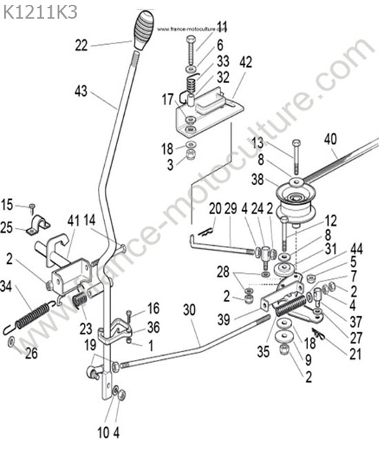 Commande embrayage lame HONDA HF1211K3