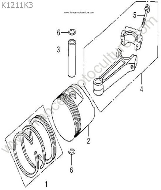 Piston - bielle HONDA HF1211K3