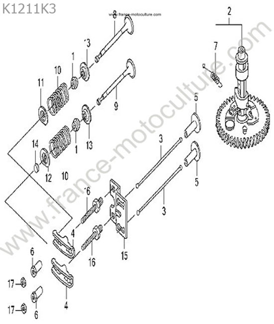 Arbre a cames HONDA HF1211K3