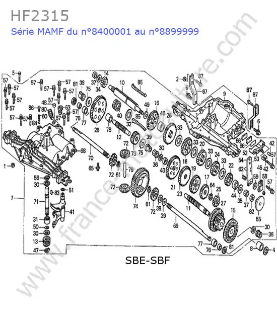 Transmission (sbe-sbf) HONDA HF2315