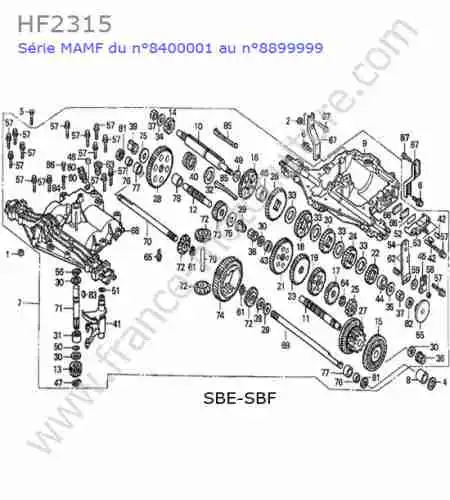 HONDA - HF2315 : Transmission (sbe-sbf)