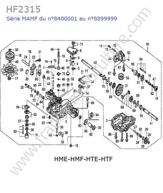 Transmission (hme-hmf-hte-htf) HONDA HF2315