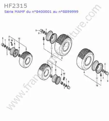 HONDA - HF2315 : Roues