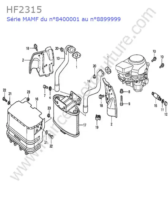 Silencieux HONDA HF2315