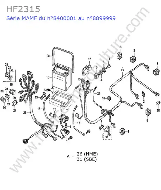 Electricite HONDA HF2315