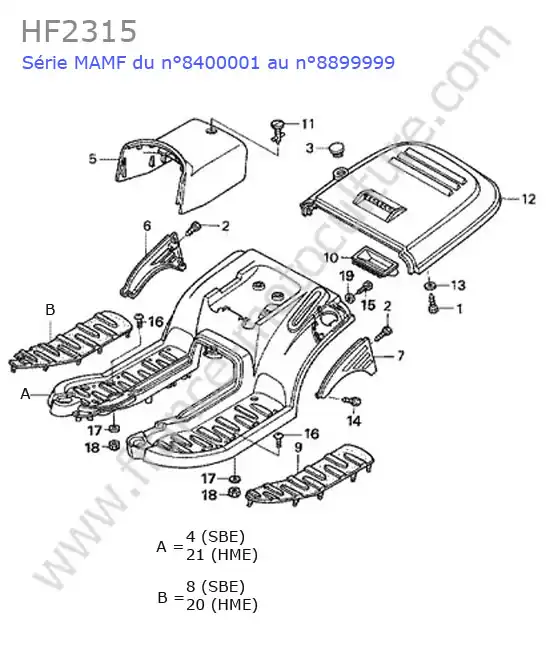 Marche pied HONDA HF2315