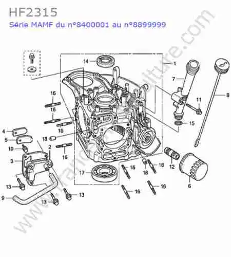 HONDA - HF2315 : Bloc moteur