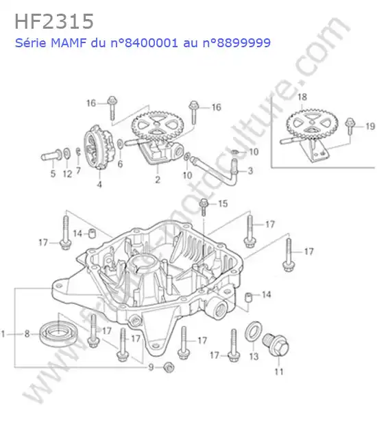 Carter bas moteur  HONDA HF2315