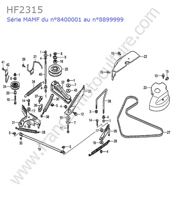 Commande plateau HONDA HF2315