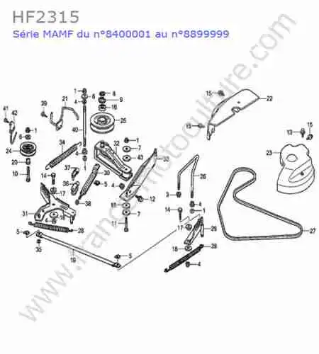HONDA - HF2315 : Commande plateau