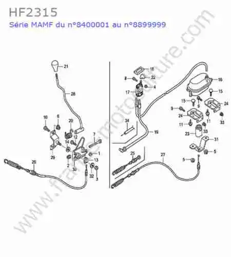 HONDA - HF2315 : Levier / commutateur embrayage coupe