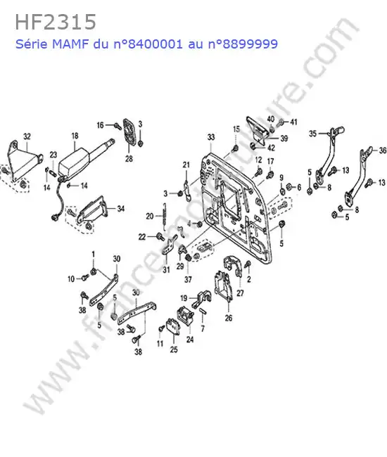 Chassis arriere HONDA HF2315