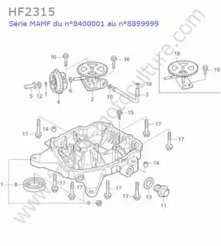 HONDA - HF2315 : Carter bas moteur 