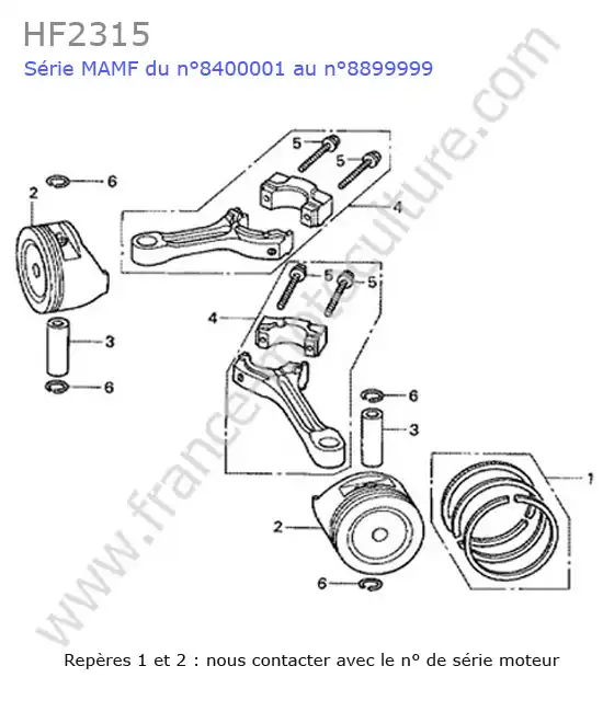 Piston / bielle HONDA HF2315
