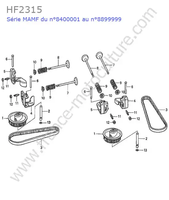 Arbre came / soupapes HONDA HF2315