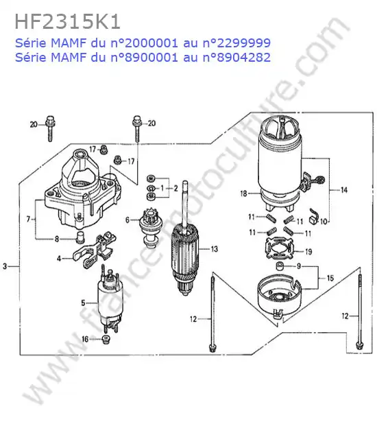 Demarreur HONDA HF2315K1