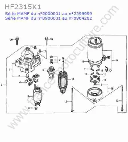 HONDA - HF2315K1 : Demarreur