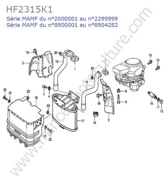 Silencieux HONDA HF2315K1