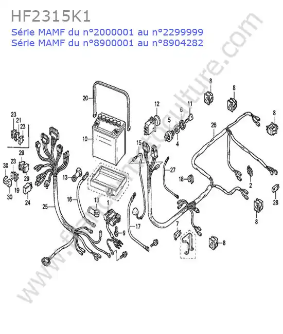 Faisceau electrique HONDA HF2315K1