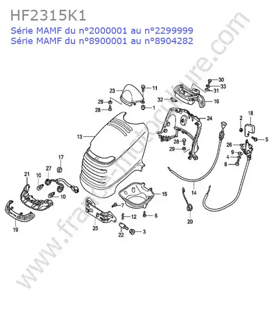Capot HONDA HF2315K1