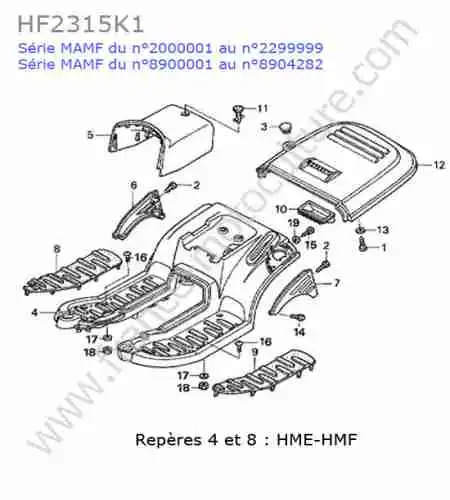 HONDA - HF2315K1 : Marchepied