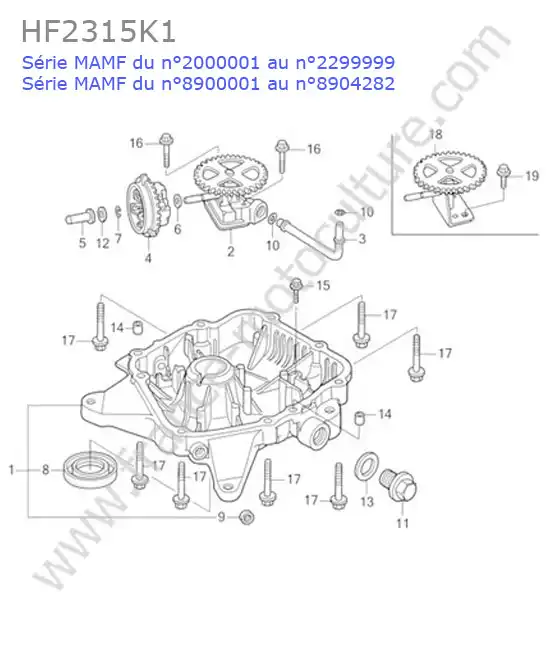 Carter huile HONDA HF2315K1