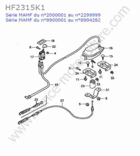 HONDA - HF2315K1 : Embrayage pneumatique coupe