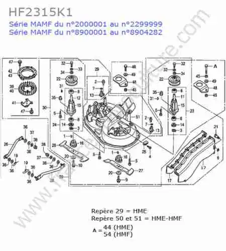 HONDA - HF2315K1 : Carter coupe