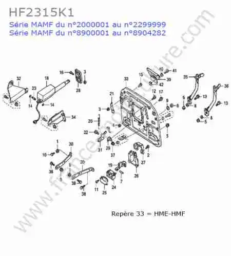 HONDA - HF2315K1 : Support bac arriere