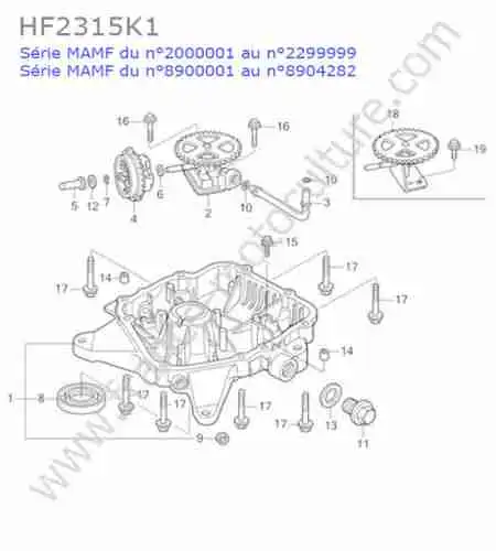 HONDA - HF2315K1 : Carter huile