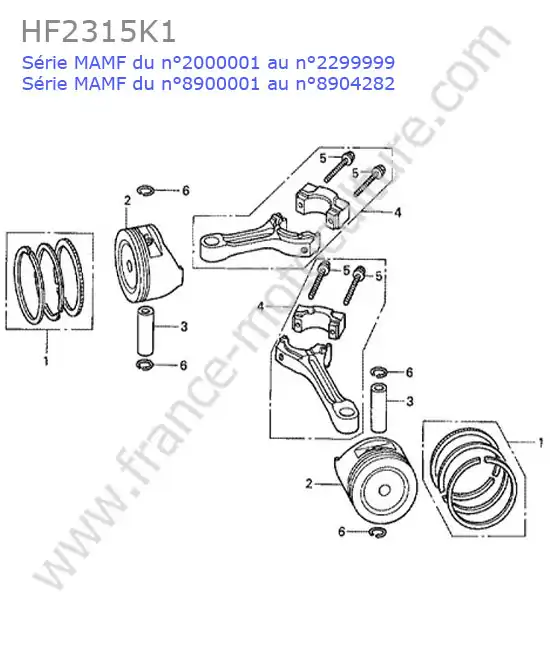Piston / bielle HONDA HF2315K1