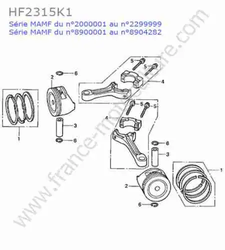 HONDA - HF2315K1 : Piston / bielle