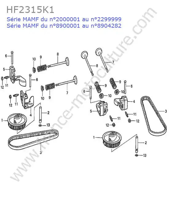 Culbuteurs / soupapes HONDA HF2315K1