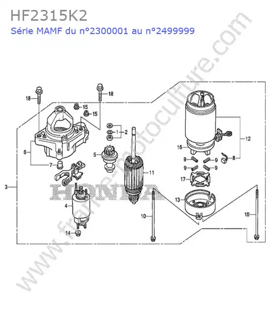 Demarreur HONDA HF2315K2