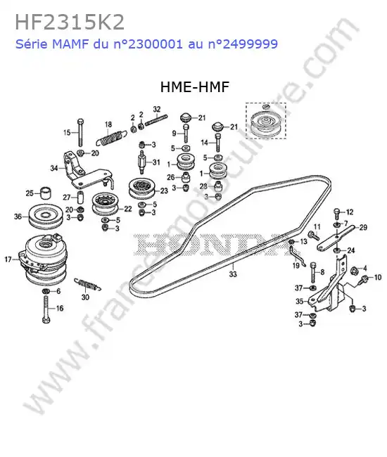 Courroie avancement (hme-hmf) HONDA HF2315K2