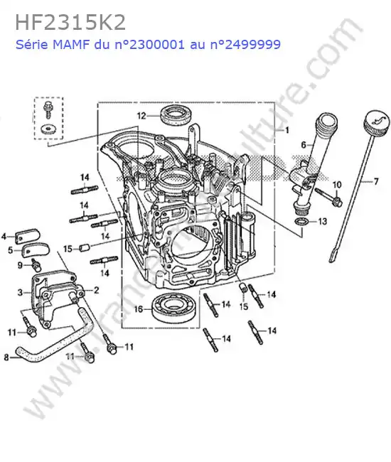 Bloc moteur HONDA HF2315K2