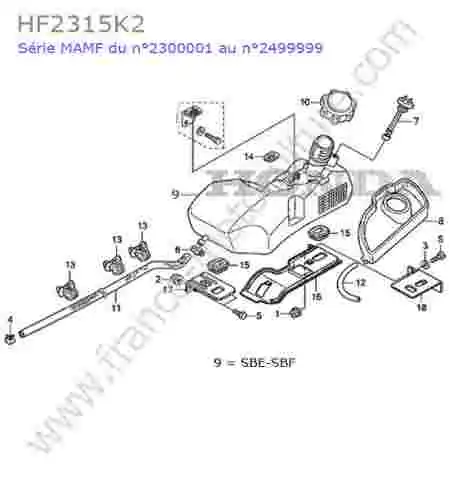 HONDA - HF2315K2 : Reservoir